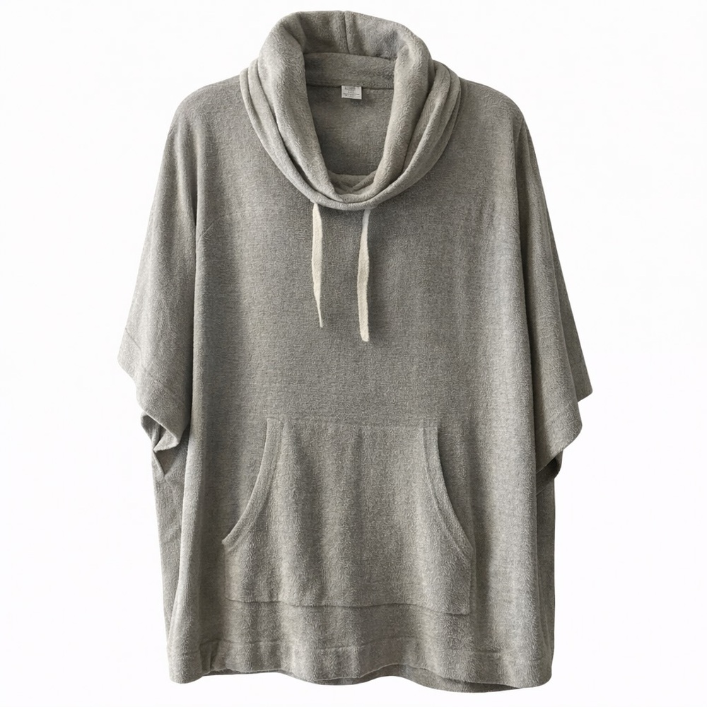 Barefoot Dreams CozyChic Ultra Lite Poncho Hoodie | Taupe | Size S/M
